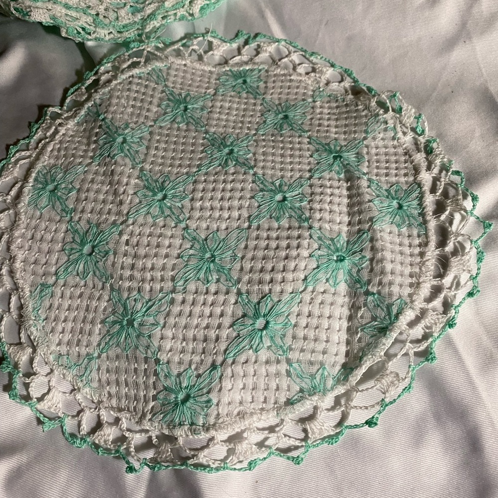 Set of six handmaiden Mexico doilies brand new